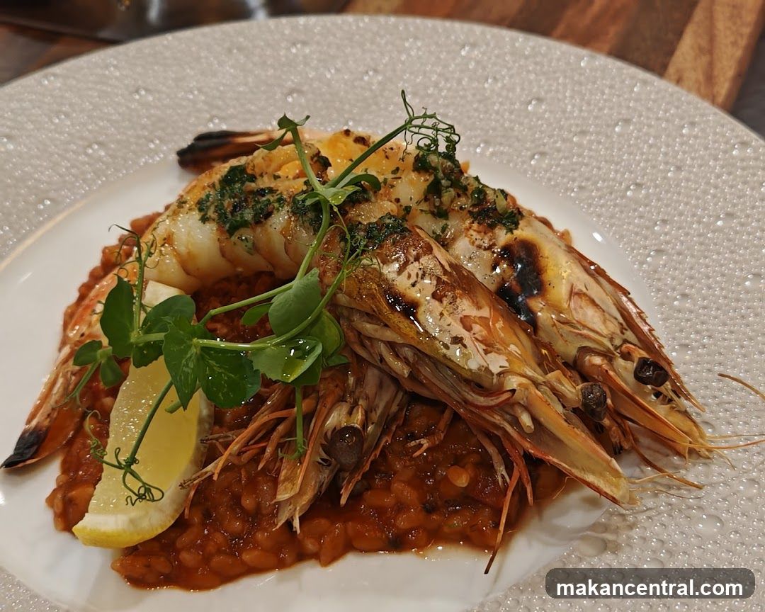 Grilled Prawns with Risotto