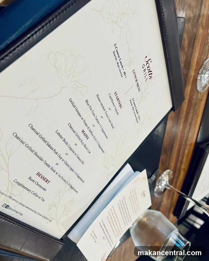 Scotts Grill Lunch Menu