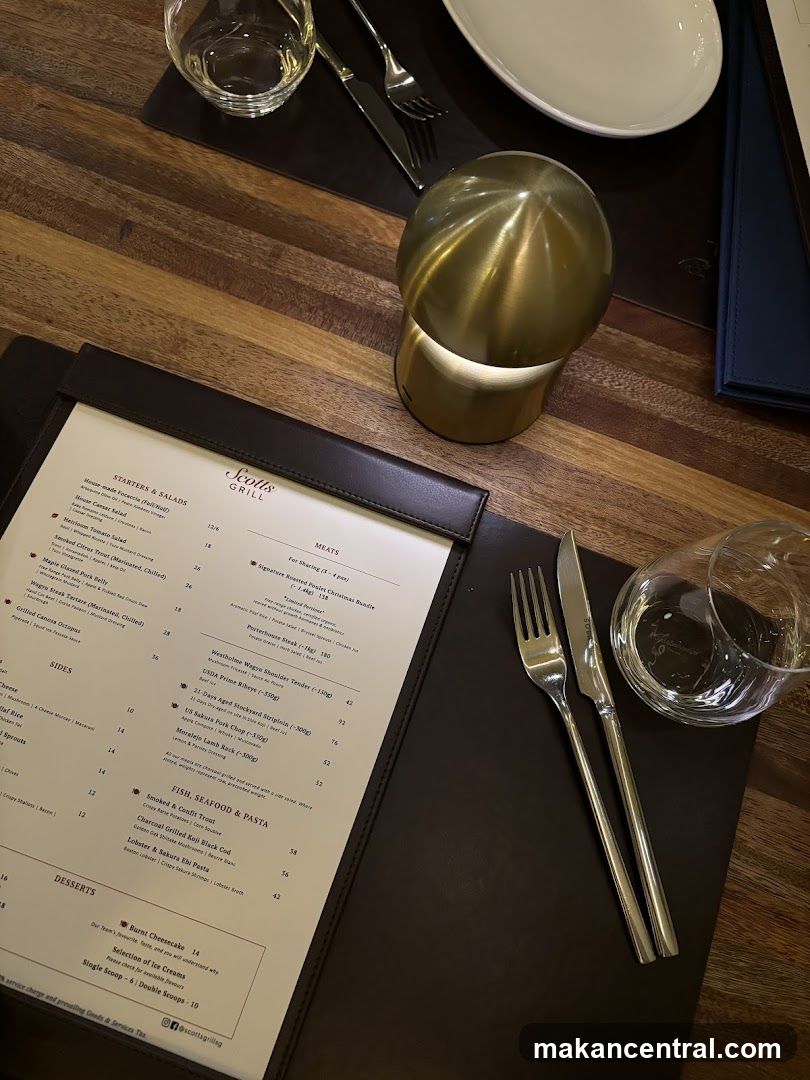 Scotts Grill Menu