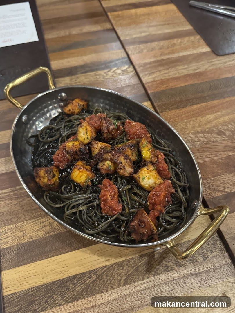 Black Spaghetti with Octopus