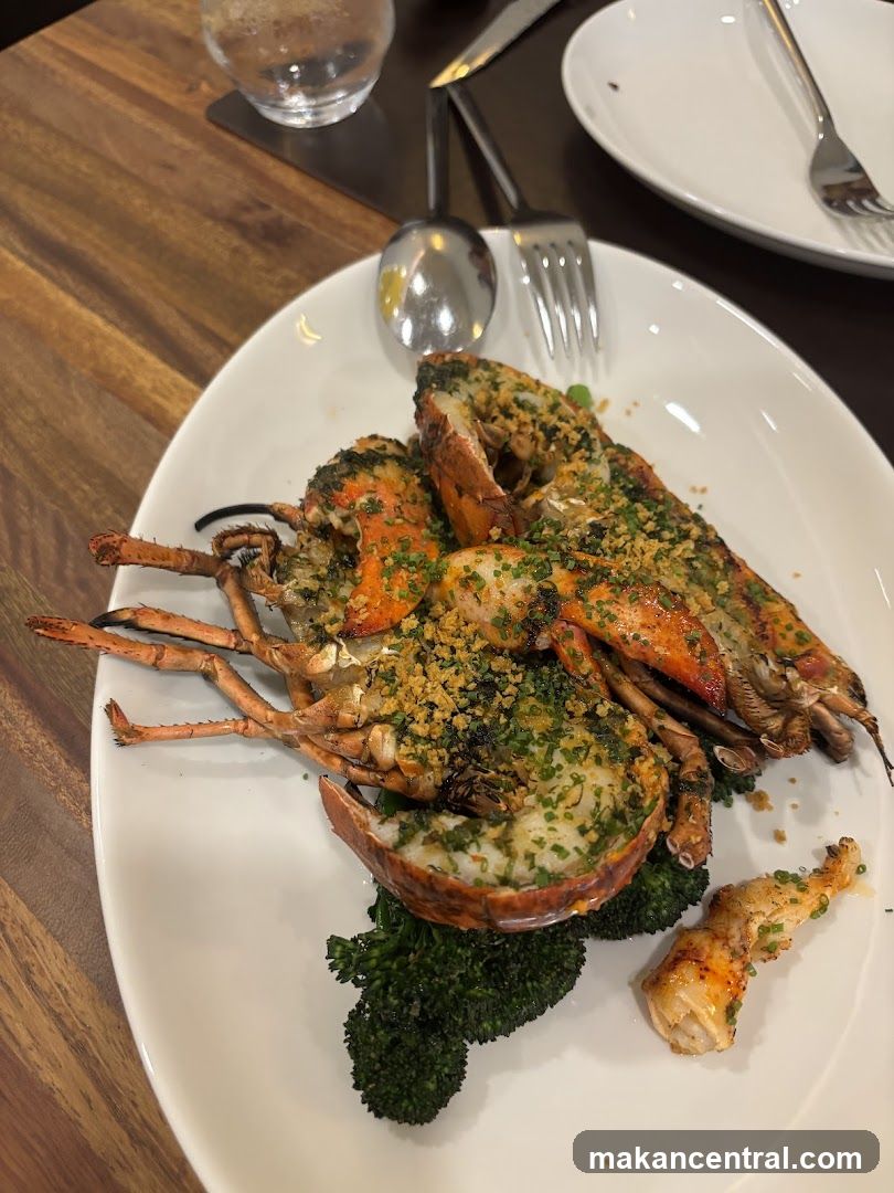Garlic Butter Lobster with Broccoli
