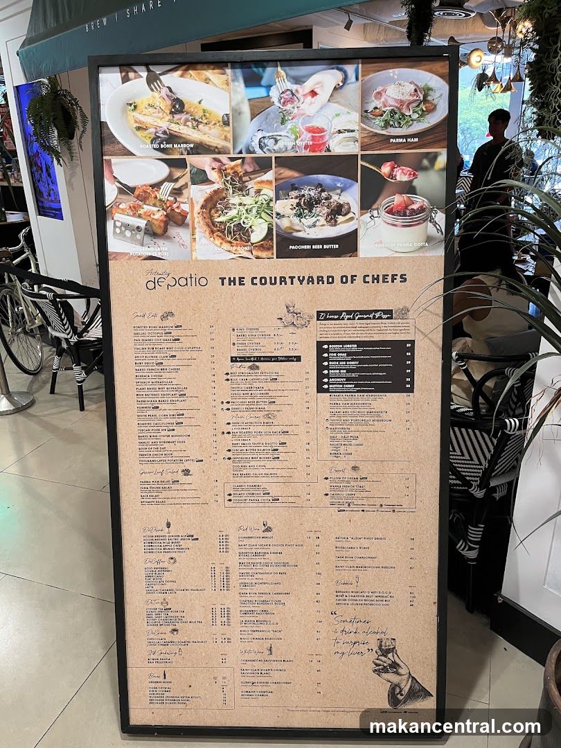 The Courtyard of Chefs Menu