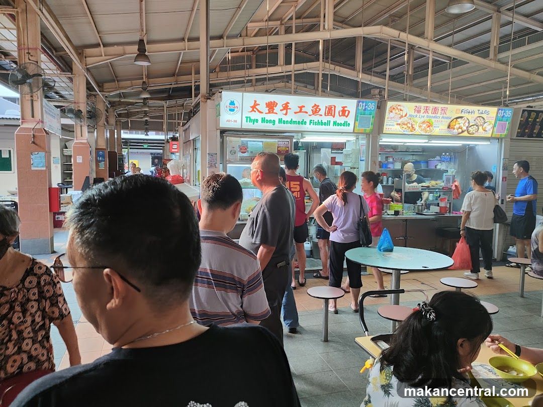 Food stalls in a market