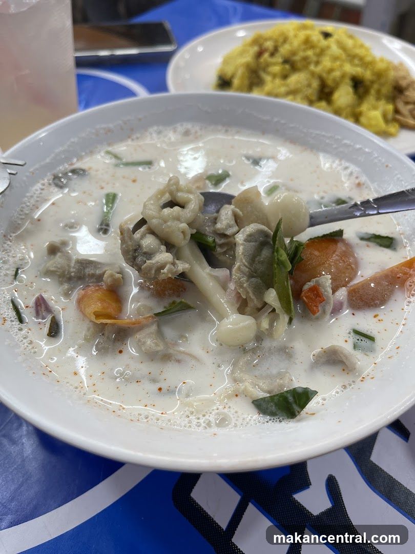 Creamy Soup with Seafood and Mushrooms