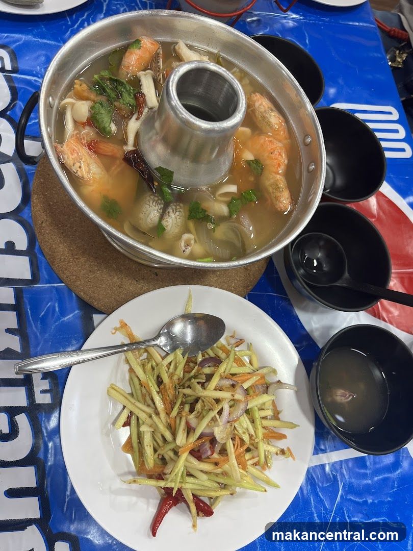 Tom Yum Soup and Mango Salad