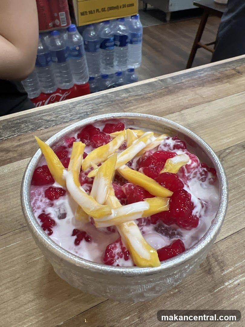 Dessert with Fruit and Coconut Milk