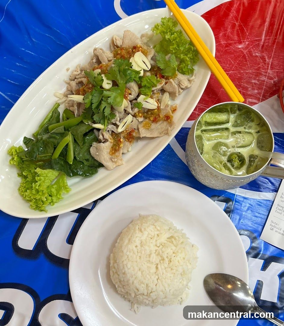 Thai Food Platter with Drink