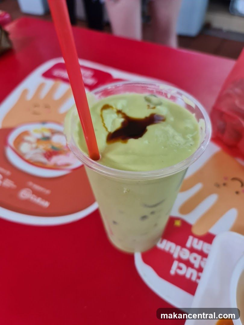 Avocado Smoothie with Syrup