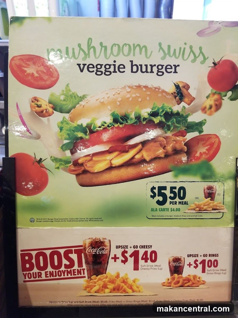 Mushroom Swiss Veggie Burger Promotion