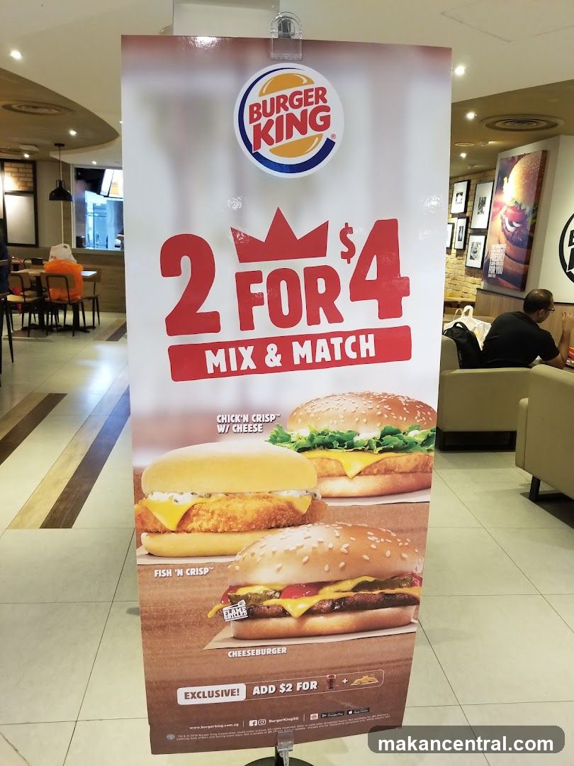 Burger King 2 for $4 Mix & Match Promotion