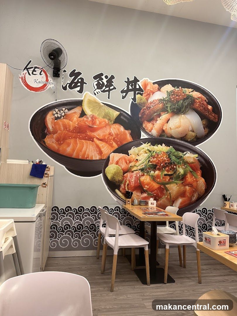 Restaurant Interior with Food Murals