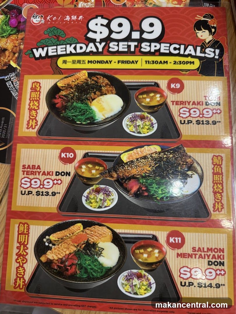 Weekday Set Specials