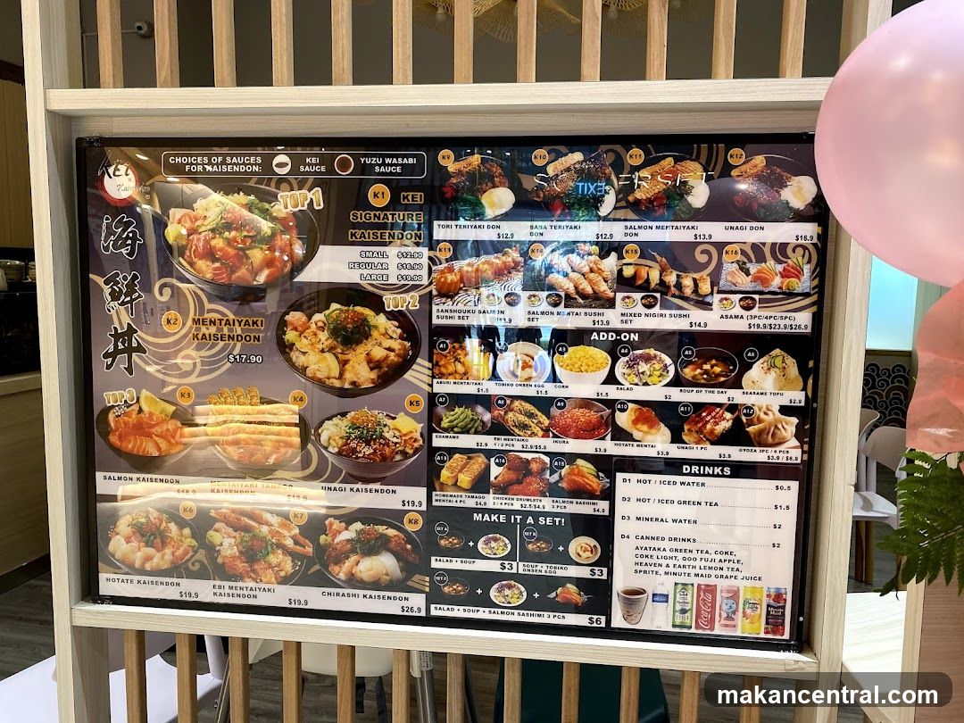 Kaisendon Menu