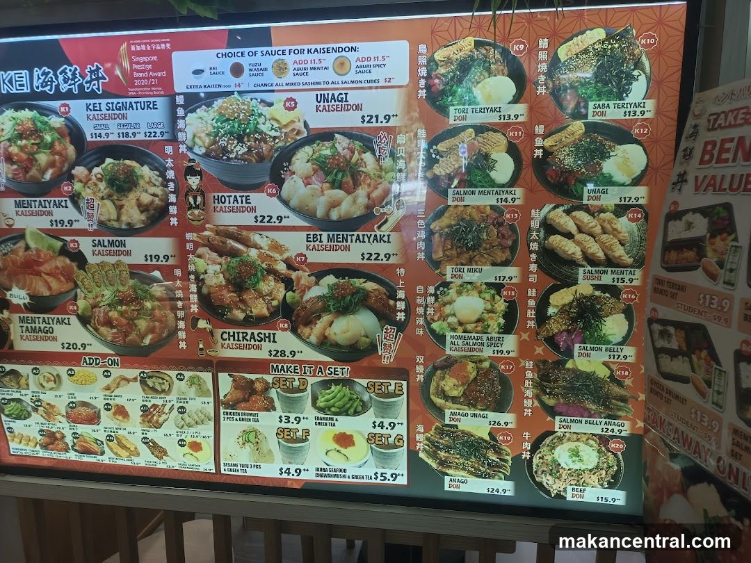 KEI 海鮮丼 Menu