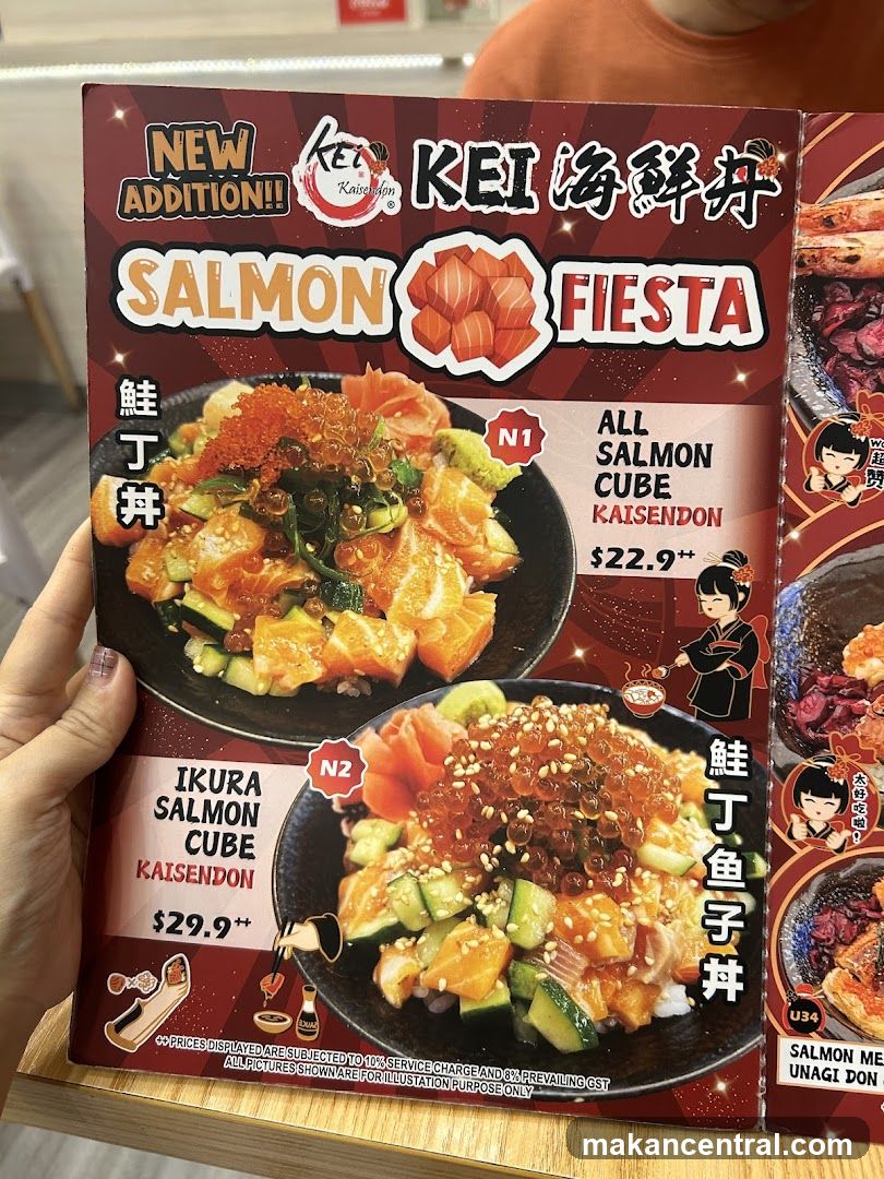 KEI Kaisendon Salmon Fiesta Menu