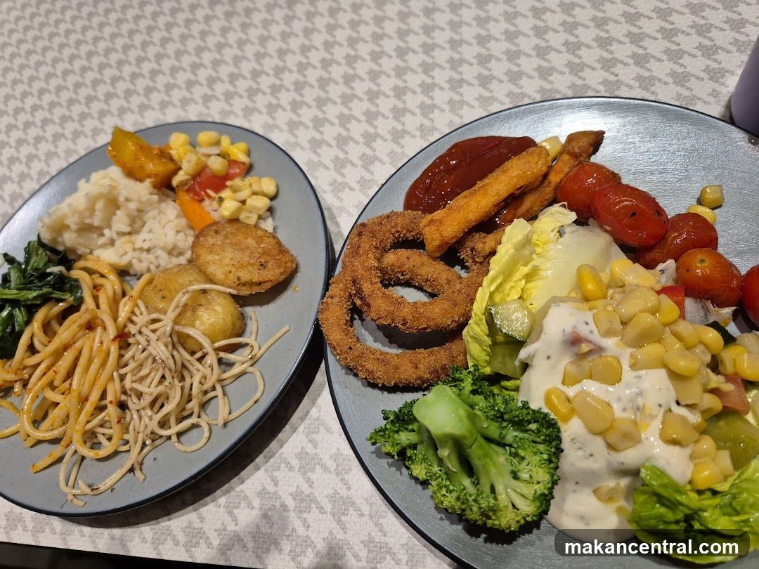 Two plates of food