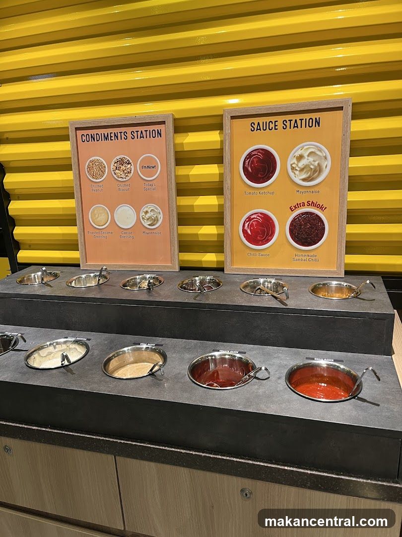 Condiments and Sauce Station