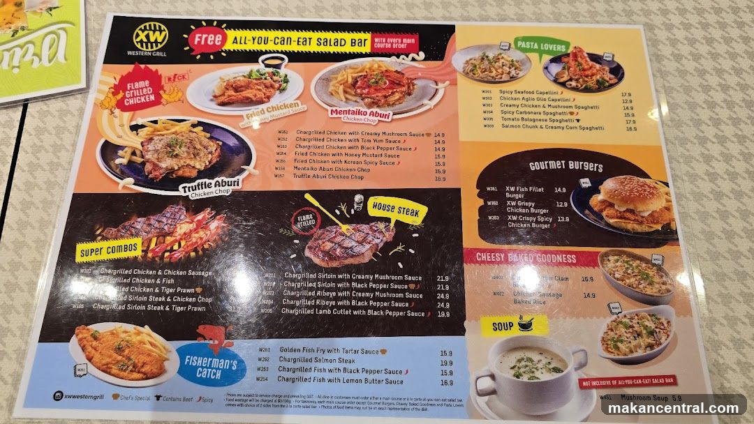 Western Grill Menu