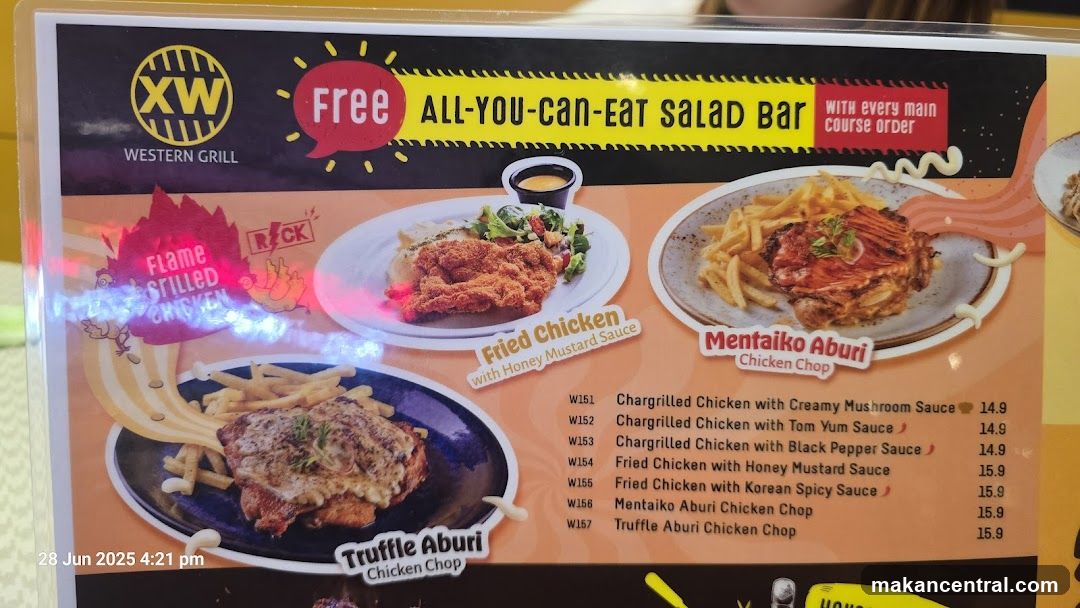 XW Western Grill Menu
