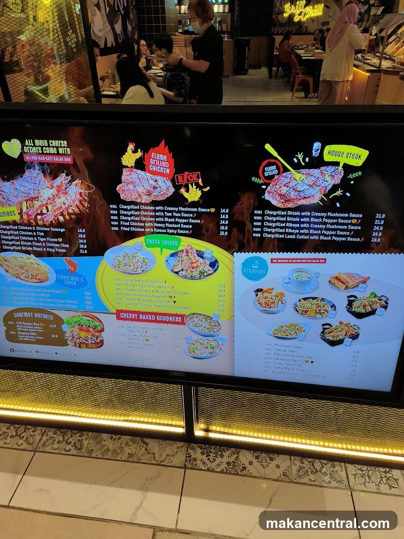 Grill & Chill Menu