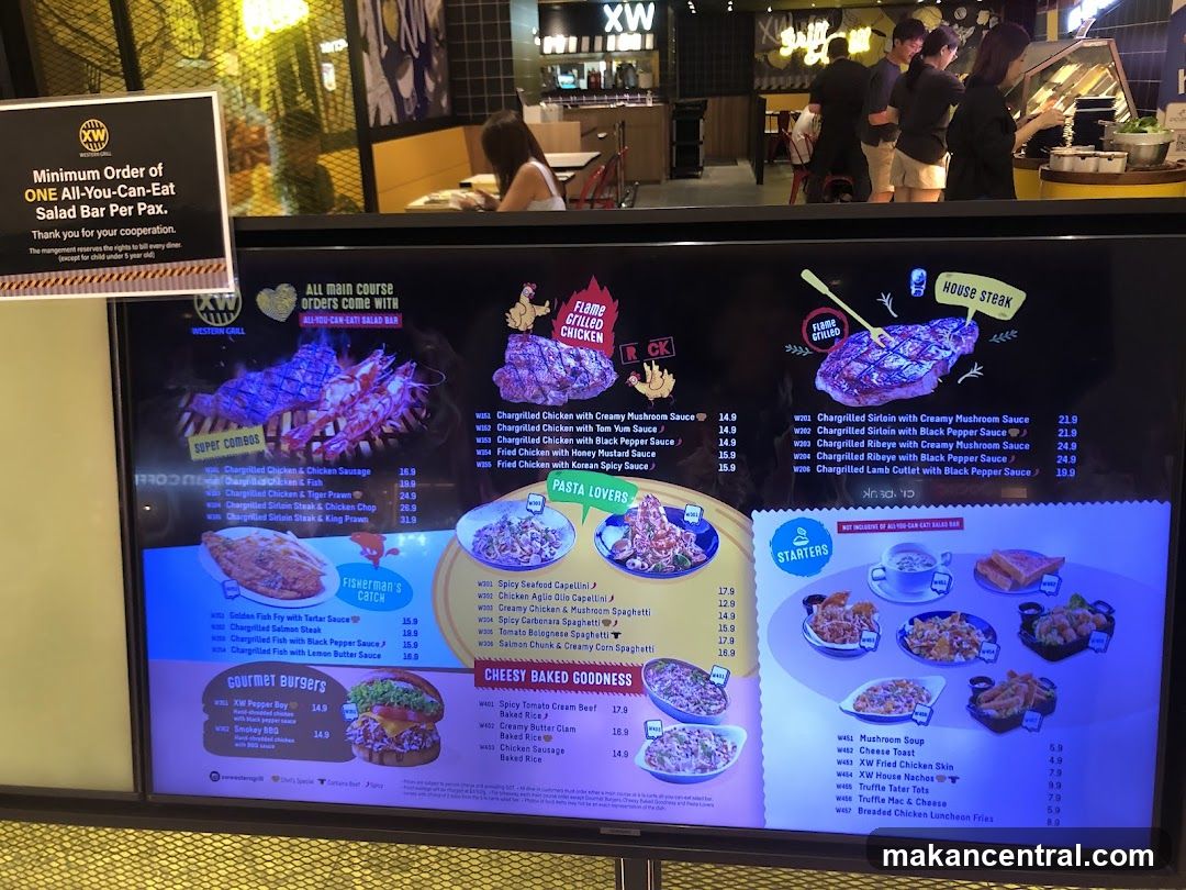 XW Western Grill Menu
