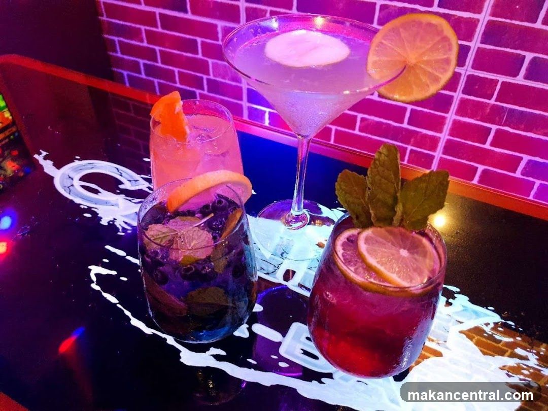 Three Cocktails on a Table