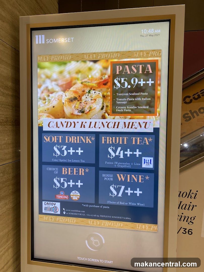 CANDY K LUNCH MENU