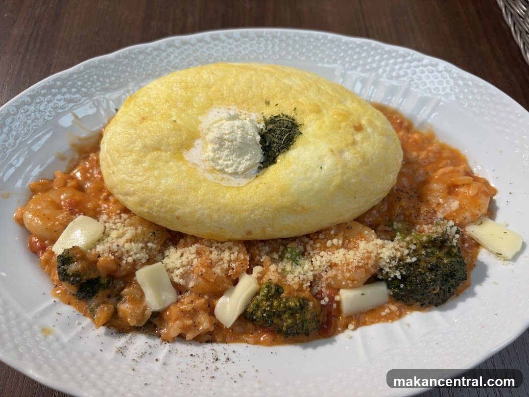 Omelet with Shrimp and Broccoli
