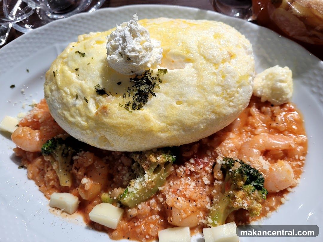 Omelette with Shrimp Risotto