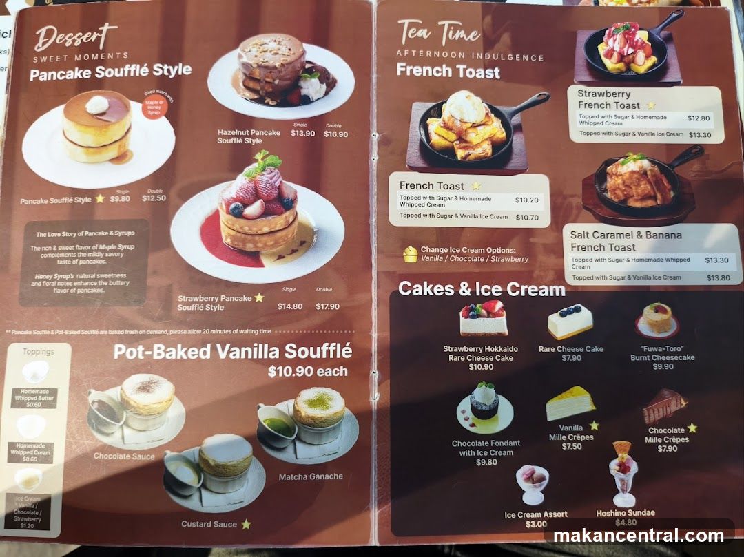 Dessert & Tea Time Menu