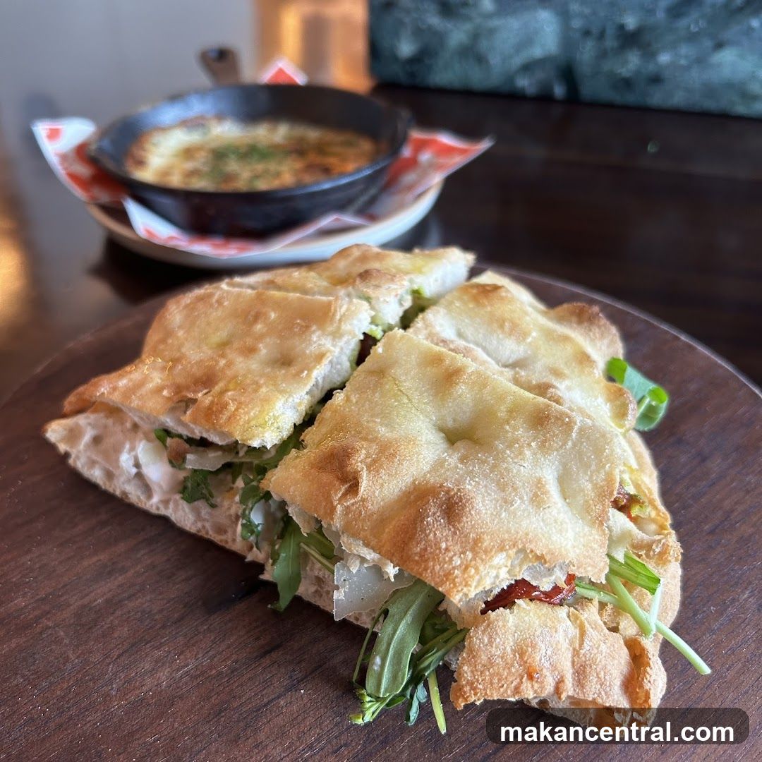 Focaccia Sandwich and Dip