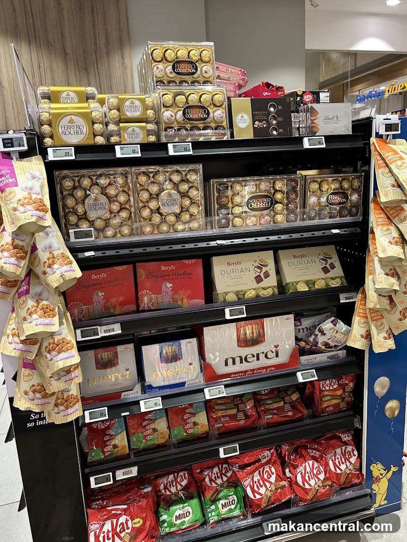 Assorted Chocolates and Snacks Display