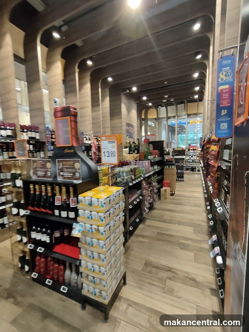 Liquor store aisle