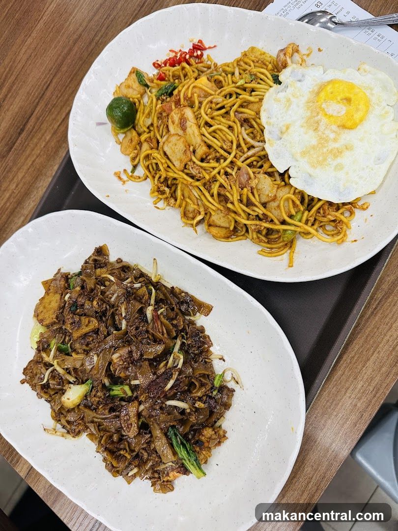 Two plates of noodles