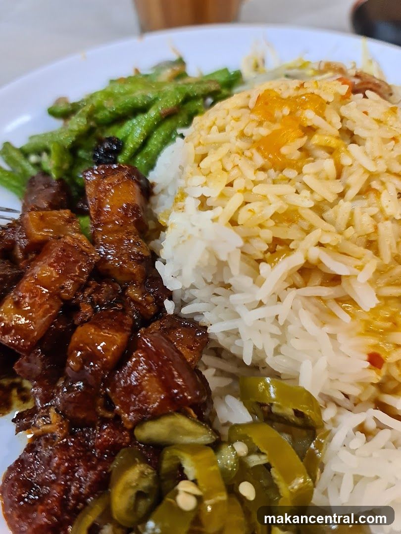 Rice Plate with Braised Pork and Vegetables