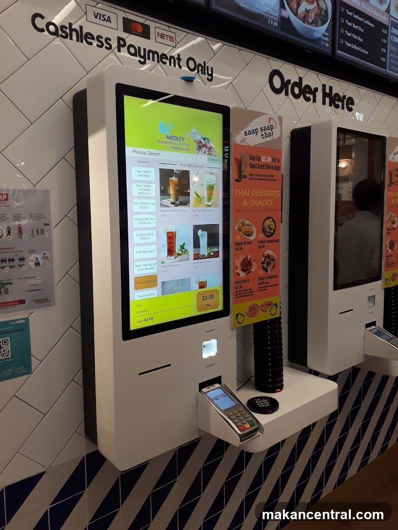 Self-service ordering kiosk