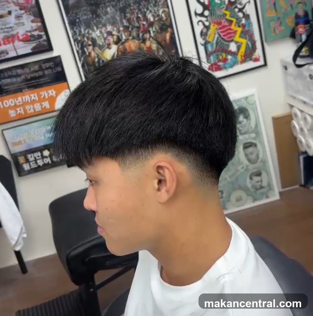 Barber Shop Interior with Customer