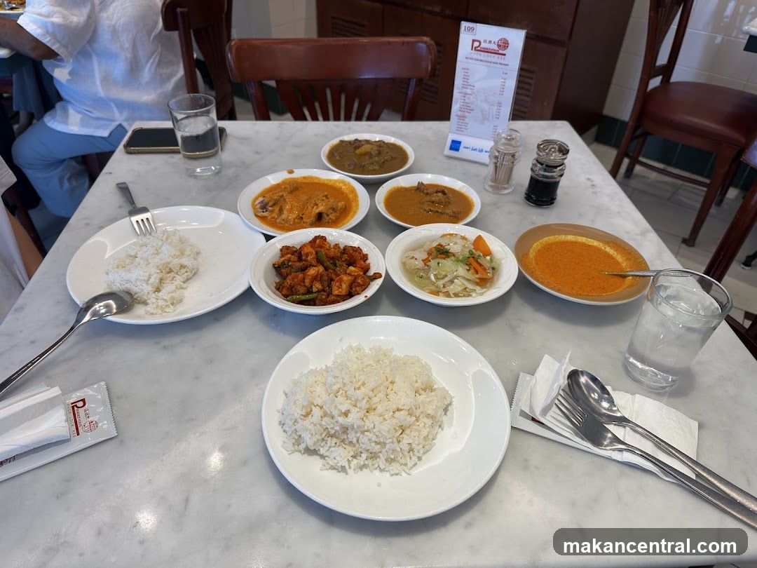 Table with food and drinks