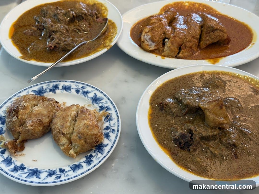 Four plates of food on a table