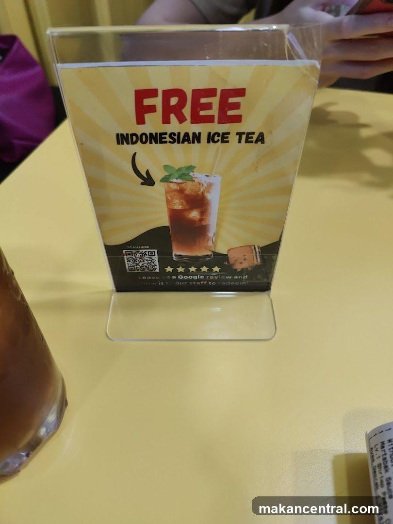Free Indonesian Ice Tea Promotion