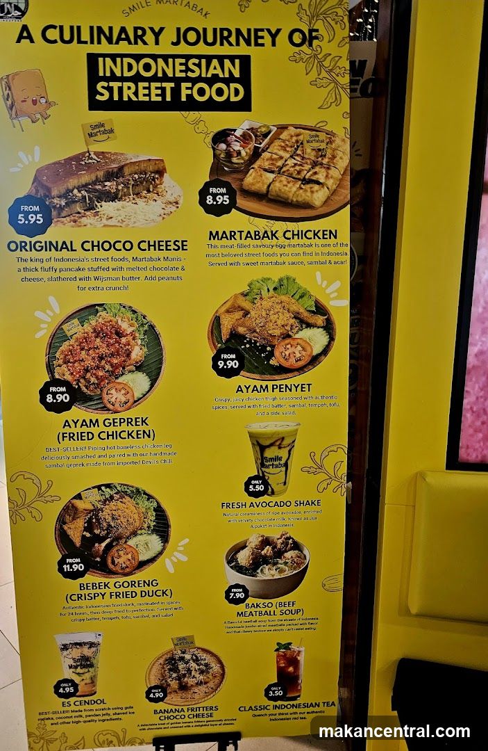 Indonesian Street Food Menu