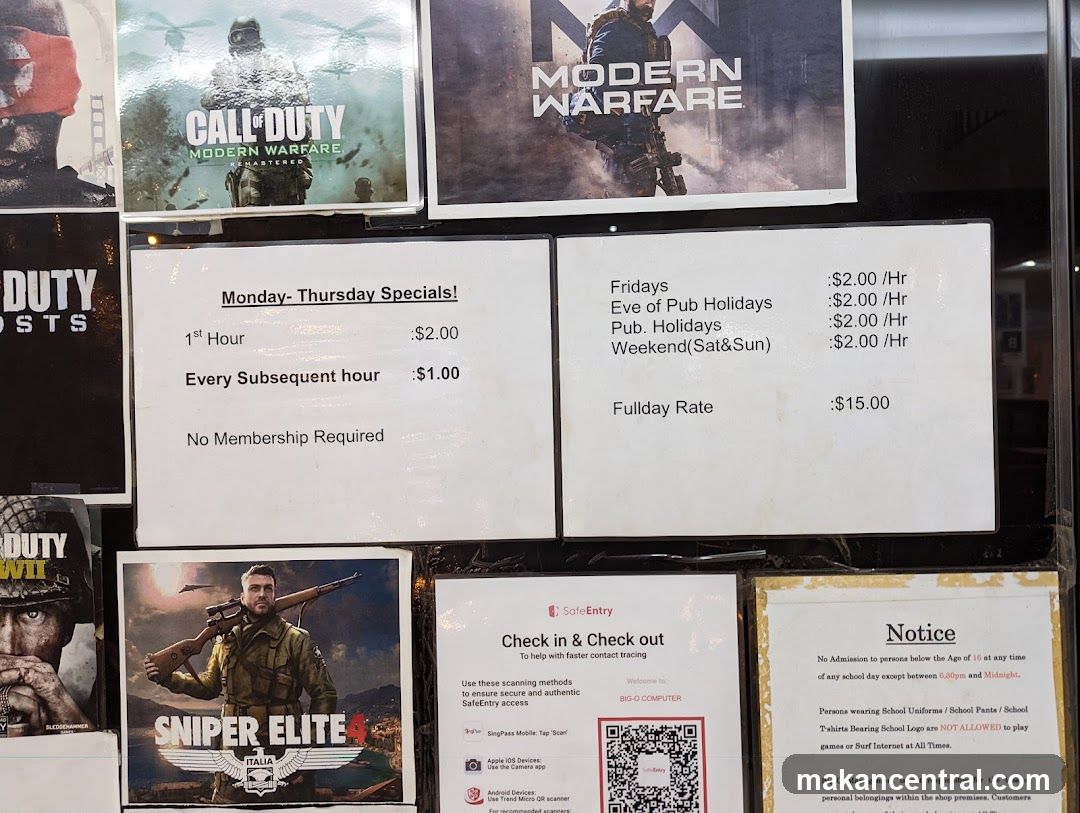 Computer Game Store Specials and Notice