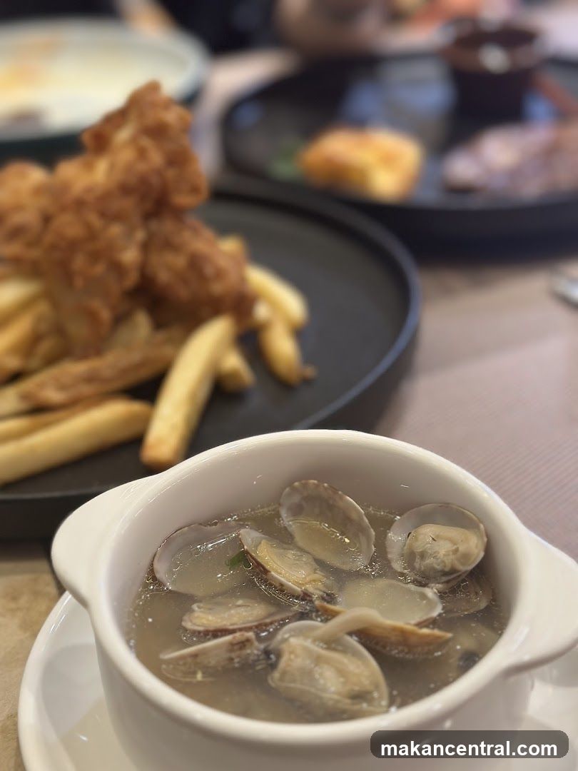 Clam Soup and Fries