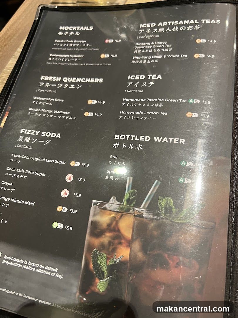 Drinks Menu