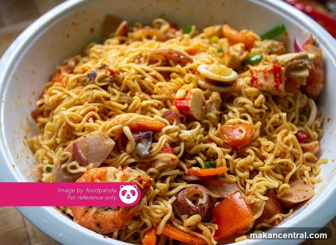 Noodles with Seafood and Sausage