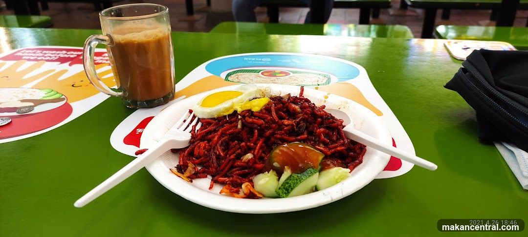Nasi Goreng with Fried Egg and Drink