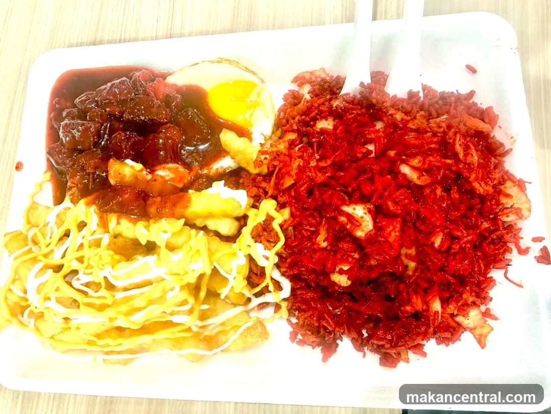 Meal with Rice and Fries
