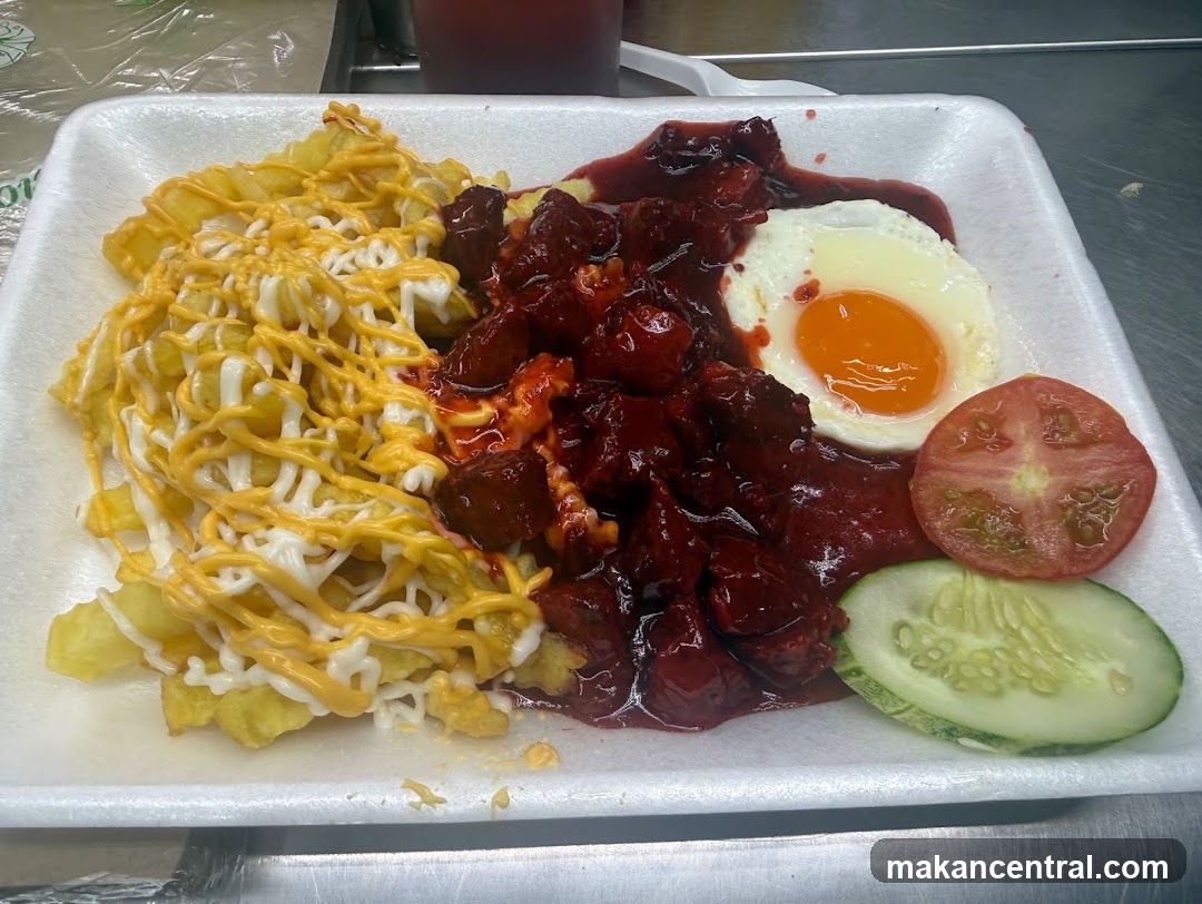 Chicken and Fries with Egg