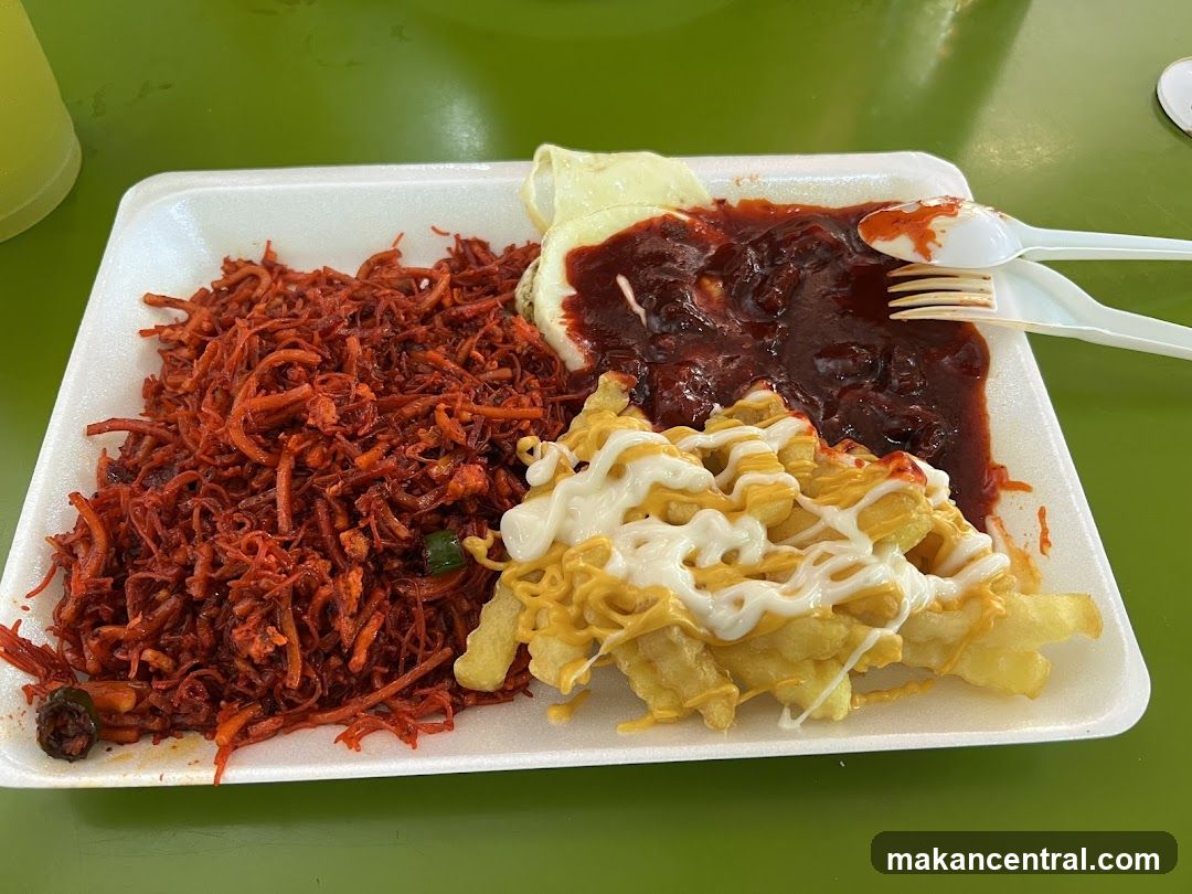 Meal with Fries and Shredded Meat