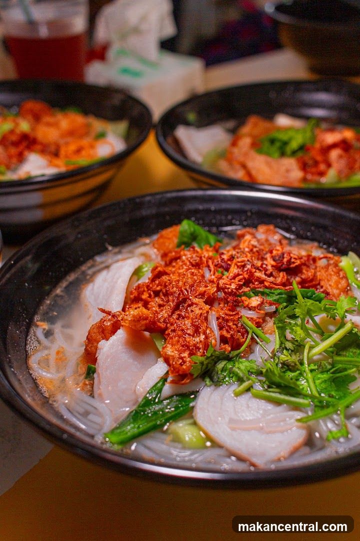 Noodle Soup with Fish and Crispy Toppings